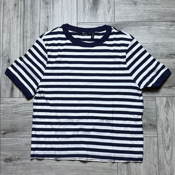 ASOS DESIGN slim fit t-shirt in rib in grey US 14 - Picture 1 of 4